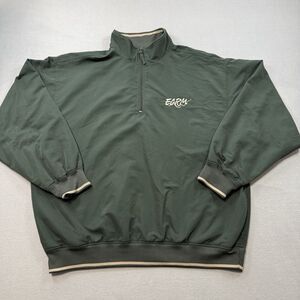 Vintage Chase Edward ECRM Golf 1/4 Zip Jacket Green XL Made Hong Kong